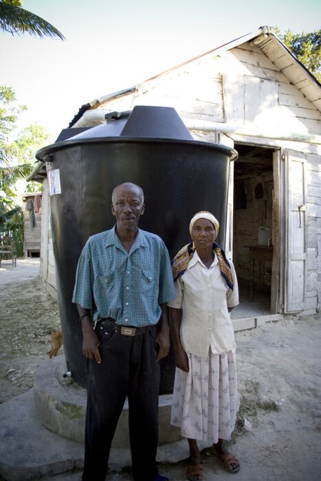 Elderly Haitian couple.