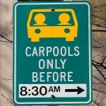 Carpool street sign.